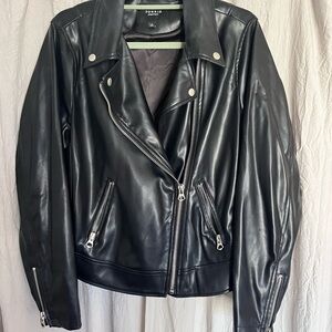 Torrid Shiny Black Leather Jacket